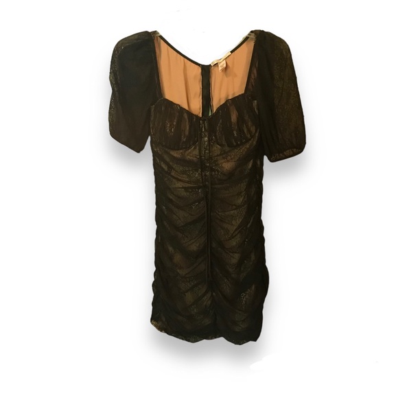 Victoria's Secret Dresses & Skirts - Victoria’s Secret Black Ruched Lingerie Look Lace Dress